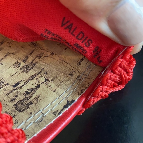 IMPO "Valdis" Red Orange Strap Cork Wedges Size 9.5 - Picture 10 of 10
